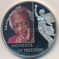 Libéria 2006. 10$ "Szabadság pillanatai-Apartheid vége 1989" multicolor, tanúsítvány T:PP  Liberia 2006. 10 Dollars "Moments of Freedom-End of Apartheid 1989" multicolor, with certificate C:PP