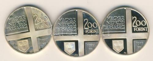 1977. 200Ft Ag (3klf) "Festőművész II" sor db T:PP Csak 5000db!