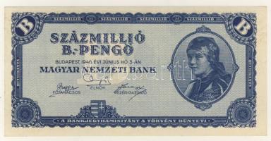 1946. 100.000.000B.-pengő "kék" T:I