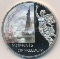 Libéria 2006. 10$ "Szabadság pillanatai-Szabadságszobor 1886" multicolor T:PP ujjlenyomat Liberia 2006. 10 Dollars "Moments of Freedom-Statue of Liberty 1886" multicolor C:PP fingerprint