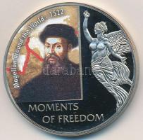 Libéria 2006. 10$ "Szabadság pillanatai - Magellán a föld körül 1522" multicolor T:PP  Liberia 2006. 10 Dollars "Moments of Freedom-Magellan around the world 1522" multicolor C:PP