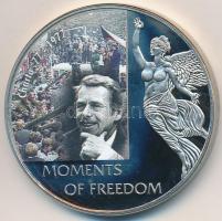 Libéria 2006. 10$ "Szabadság pillanatai - Charta 77 1977" multicolor, tanúsítvány T:PP  Liberia 2006. 10 Dollars "Moments of Freedom - Charta'77 1977" multicolor, with certificate C:PP