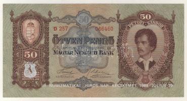 1932. 50P "III. Numizmatikai..." fny-sal T:II