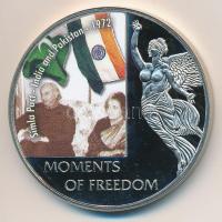 Libéria 2006. 10$ "Szabadság pillanatai - Simla paktum - India és Pakisztán 1972" multicolor, tanúsítvánnyal T:PP Liberia 2006. 10 Dollars "Moments of Freedom-Simla Pact - India and Pakistan 1972" multicolor, with certificate C:PP