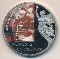 Libéria 2006. 10$ "Szabadság pillanatai-A Mozi születése 1895" multicolor, tanúsítvánnyal T:PP  Liberia 2006. 10 Dollars "Moments of Freedom-Birth of the Movies 1895" multicolor, with certificate C:PP