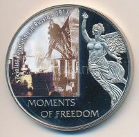 Libéria 2006. 10$ "Szabadság pillanatai-Októberi szocialista forradalom 1917." multicolor T:PP ujjlenyomat Liberia 2006. 10 Dollars "Moments of Freedom-Socialist Revolution in Russia 1917" multicolor C:PP fingerprint