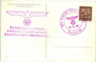 1938 Welthistorische Viermächte-Konferenz in München, Münchner Abkommen. Chamberlain, Daladier, Hitl...