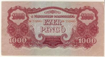 1944. "V.H." 1000P T:II/III szélei igen picit restaurálva