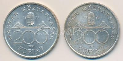 1993. 200Ft Ag "MNB" (2x) T:2,2-