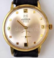 Cornavin 17 köves antimagnetic, másodpercmutatós svájci karóra nagyon szép számlappal, működő állapo...