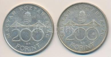 1994. 200Ft Ag "Deák" (2x) T:2,2-