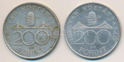 1994. 200Ft Ag "Deák" (2x) T:2,2-