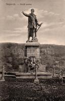 Segesvár, Petőfi szobor, kiadja Zeidner H. / statue