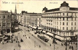 Vienna, Wien I. Kartnerstrasse, Hotel Bristol / street, hotel, tram (EK)