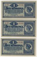 1920. 1K (7x) egymásutáni sorszámokkal T:I