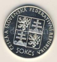Csehszlovákia 1991. 50K Ag "Bohémia hajó" T:PP