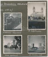 1937 Debrecen, Életképek, 7 db fotó albumlapra ragasztva, 6x6 és6x9 cm-es méretben