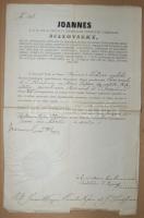 cca 1820 Hivatalos irat J. Scitovszki és C. Nyári aláírásával