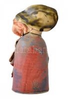 Vertel Andrea (1953-): Párocska. Festett kerámia, jelzett, hibátlan, m:23 cm