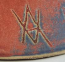 Vertel Andrea (1953-): Párocska. Festett kerámia, jelzett, hibátlan, m:23 cm