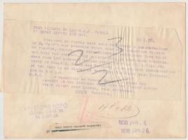1938 Légi gyakorlat London felett, feliratozott sajtófotó, Keystone Fotó, pecséttel jelzett, 15x20 c...