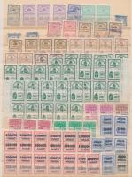 1944-1946 100 db számlailleték bélyeg összefüggésekben