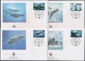 1996 WWF: Bálna sor Mi 1400-1403 FDC-n