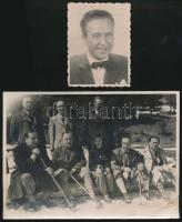 1942 Belügyminisztériumi államtitkárság sírendezvénye, Déván fotó, feliratozva, hozzácsatolva Kováts Aladár miniszteri tanácsos arcképe, 8x6 és 12x17 cm