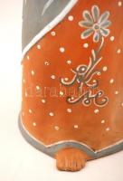 Kovács Margit (1902-1977): Esőleső. Festett mázas terrakotta, jelzett, hibátlan, m:37 cm