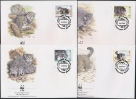 1996 WWF: Macska félék sor Mi 94-97+ 4 db FDC