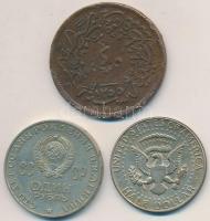 Vegyes: Amerikai Egyesült Államok 1968D 1/2$ Ag "Kennedy" + Oszmán Birodalom 1858. (1255//...