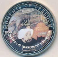 Libéria 2001. 10$ "Szabadság pillanatai - Bécs felmentése a török alól 1683." multicolor, tanúsítvánnyal T:PP ujjlenyomatos  Liberia 2001. 10 Dollars "Moments of Freedom - Liberation of Vienna of the Turkish 1683" multicolor, with certificate C:PP fingerprints