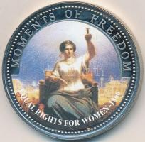 Libéria 2001. 10$ "Szabadság pillanatai - Holokauszt vége 1945." multicolor, tanúsítvánnyal T:PP ujjlenyomat Liberia 2001. 10 Dollars "Moments of Freedom - End of the Holocaust 1945" multicolor, with certificate C:PP fingerprint