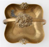 Szecessziós réz tálka, 15x16x16cm