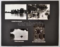 cca 1960-1970  Győri életképek, albumlapra ragasztott fotók, 10 db, feliratozva, 6,5x9,5 cm