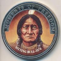 Libéria 2001. 10$ "Szabadság pillanatai - Ülő Bika 1876." multicolor, tanúsítvánnyal T:PP ...