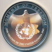 Libéria 2001. 10$ "Szabadság pillanatai - ENSZ megalapítása 1945." multicolor, tanúsítvánn...