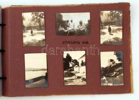 cca 1906-1918 Fotóalbum marosújvári, zavari, pusztaszikszói, bukovinai képekkel, néhány katonai fotó...