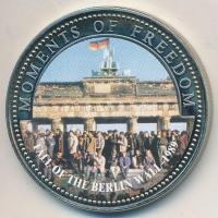 Libéria 2001. 10$ "Szabadság pillanatai- A Berlini Fal lebontása 1989." multicolor, tanúsí...