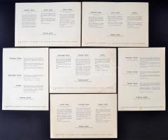 cca 1930-40 Hoffmann-LaRoche vicces gyógyszer reklám nyomtatvány, 6db, 21x30cm