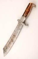 cca 1940 Német birodalmi Reichsarbeitsdienst RAD tőr. Solingeni acél, jelzett, fekete zománcozott to...