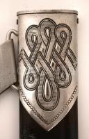 cca 1940 Német birodalmi Reichsarbeitsdienst RAD tőr. Solingeni acél, jelzett, fekete zománcozott to...