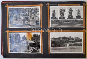 cca 1930-1940 A Lönhárt család fotóalbuma, benne egy két fotólappal a Szent Év eseményeiről, 151 db ...