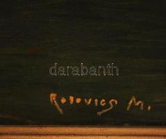 Rubovics jelzéssel: Halász. Olaj, karton, keretben, 44×58 cm