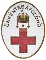 ~1930-1940. "Önkéntes ápolónő" zománcozott fém jelvény "DARIDA P. BP BÉRKOCSIS U.29." gyártói jelzéssel (49,5x38mm) T:2 kis zománchiány Hungary ~1930-1940. "Voluntary nurse" enamelled metal badge with maker's mark "DARIDA P. BP BÉRKOCSIS U.29." C:XF small enamel missing HV 1183.var.