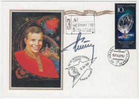 German Tyitov (1935-2000) orosz űrhajós aláírása emlékborítékon /  Signature of German Titov (1935-2000) Russian astronaut on envelope