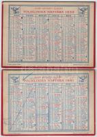 1938, 1941 Segítsetek, hogy segíthessünk, a Gróf Apponyi Albert Poliklinika asztali naptára, 2 db