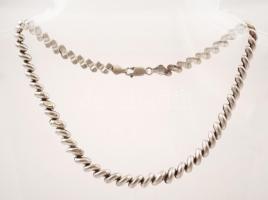 Ezüst nyaklánc, Ag., nettó: 21,7gr., jelzett, 40cm /Silver necklace, Ag, net. 21,7gr, marked, 40cm