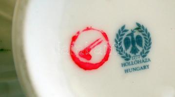 Hollóházi Erika mintás váza, matricás, jelzett, hibátlan, m:18 cm