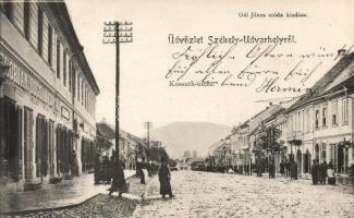 Székelyudvarhely, Odorheiu Secuiesc;Kossuth utca, Florián Bogdán kereskedése, kiadja Gál János utóda / Kossuth street, Florian Bogdan's shop